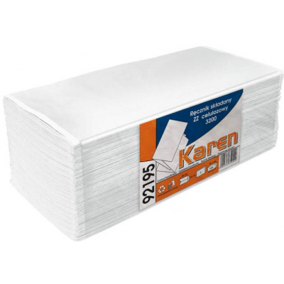 Ręcznik papierowy z celulozy składany Z 3200 szt. Karen
